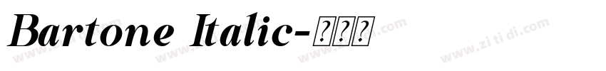 Bartone Italic字体转换